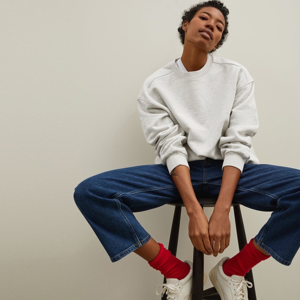 EVERLANE Light Gray Crewneck Sweatshirt